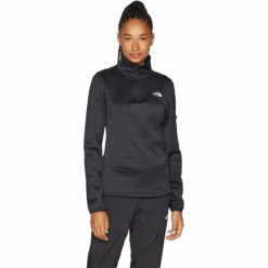 The North Face Women's Mistyescape 1/4 Zip Fleece -Ski Sports Shop 100268770 BLK 3