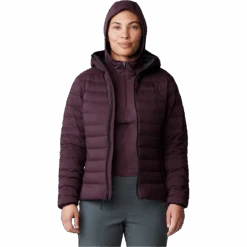 Mountain Hardwear Women's Deloro Down Full Zip Hoody -Ski Sports Shop 100269921.513.Blackberry.7