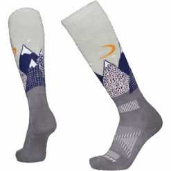 Youth Snowy Mountains Light Cushion Snow Sock