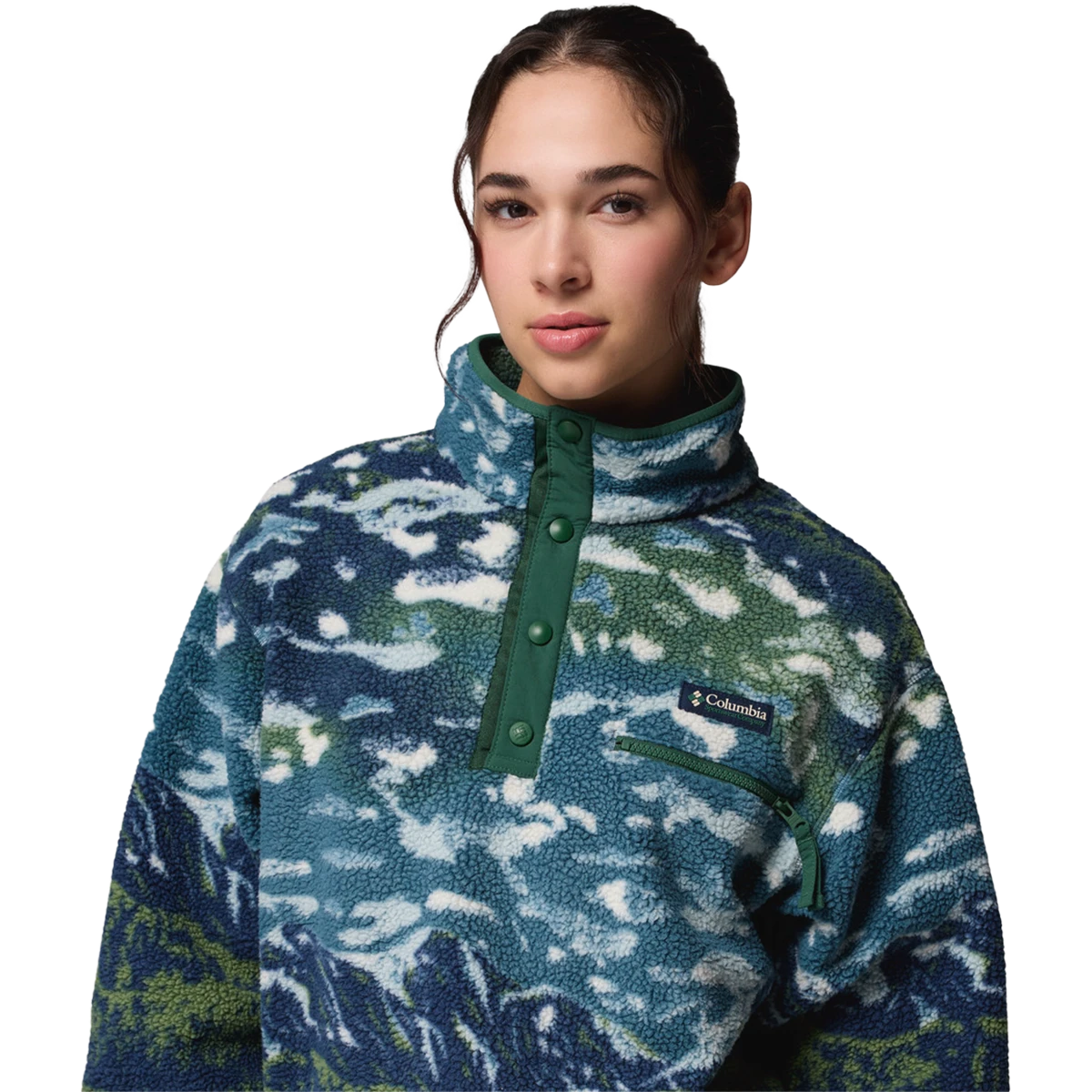 Columbia Women's Helvetia II Printed Crop 1/2 Snap Pullover 7 Columbia Women's Helvetia II Printed Crop 1/2 Snap Pullover - Image 5