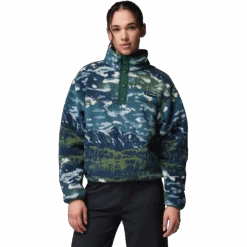 Columbia Women's Helvetia II Printed Crop 1/2 Snap Pullover