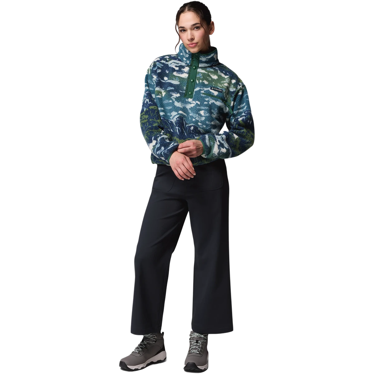 Columbia Women's Helvetia II Printed Crop 1/2 Snap Pullover 8 Columbia Women's Helvetia II Printed Crop 1/2 Snap Pullover - Image 6