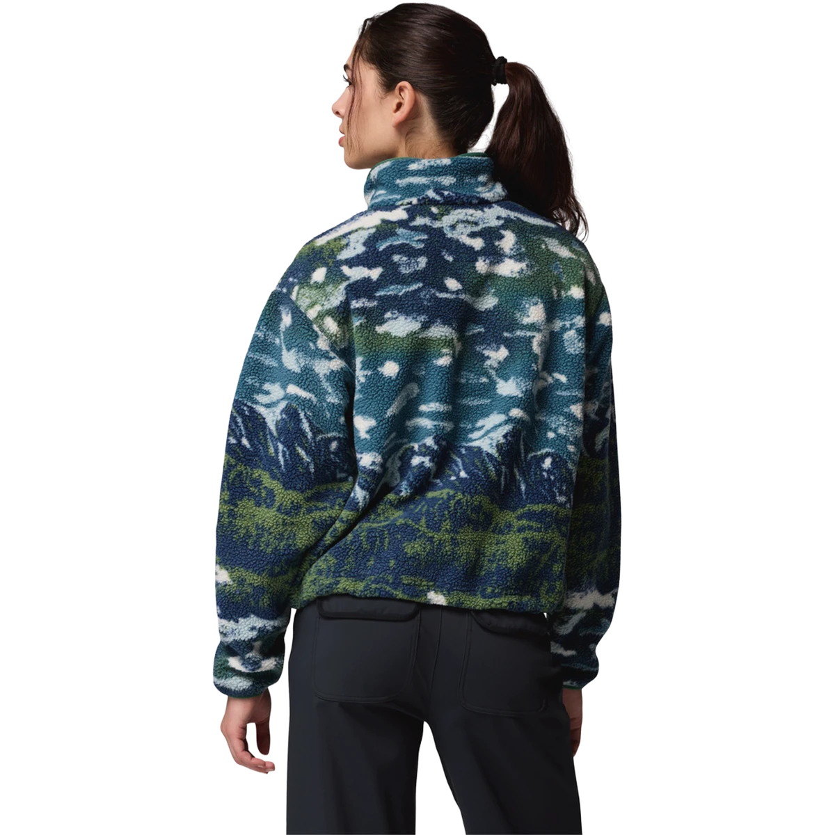 Columbia Women's Helvetia II Printed Crop 1/2 Snap Pullover 5 Columbia Women's Helvetia II Printed Crop 1/2 Snap Pullover - Image 3