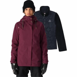 686 Women's Smarty 3-in-1 Spellbound Jacket 19 686 Women's Smarty 3-in-1 Spellbound Jacket -Ski Sports Shop 100277176.BLTX .BlackTexture.3