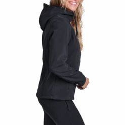 KUHL Women's Frost Softshell Hoody -Ski Sports Shop 100278176 RAVEN 3