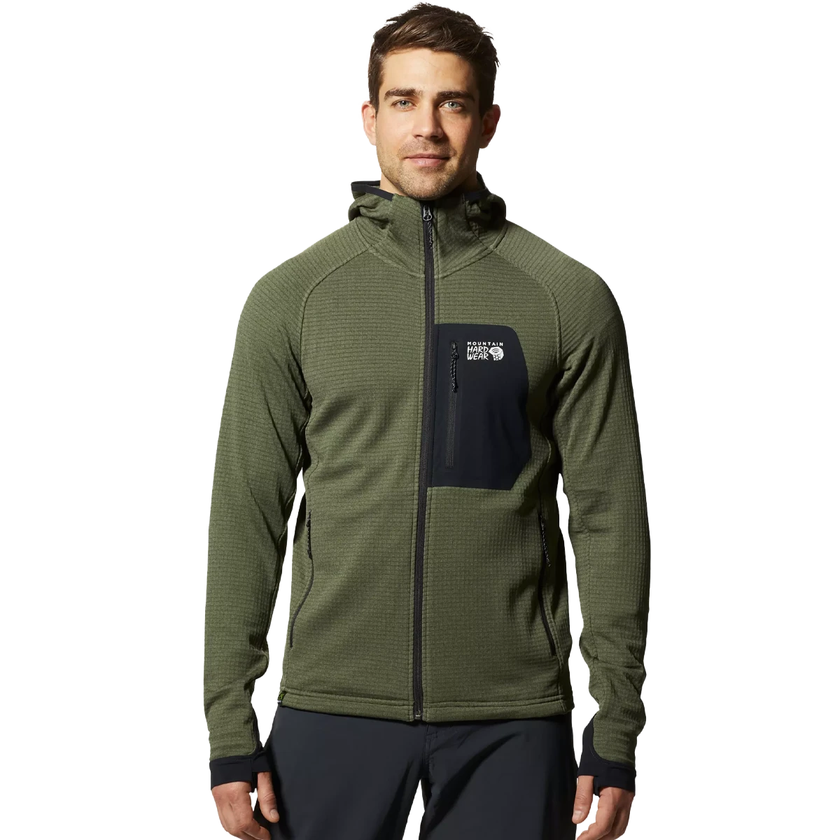 Mountain Hardwear Men's Polartec Power Grid Full Zip Hoody 3 Mountain Hardwear Men's Polartec Power Grid Full Zip Hoody