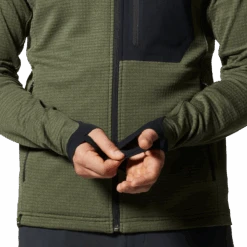 Mountain Hardwear Men's Polartec Power Grid Full Zip Hoody 12 Mountain Hardwear Men's Polartec Power Grid Full Zip Hoody -Ski Sports Shop 100293278 SGRN 5