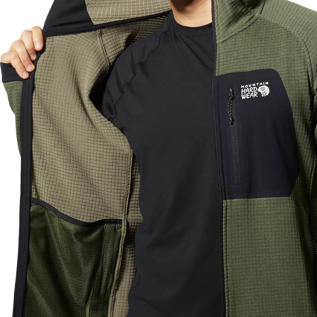 Mountain Hardwear Men's Polartec Power Grid Full Zip Hoody 8 Mountain Hardwear Men's Polartec Power Grid Full Zip Hoody - Image 6